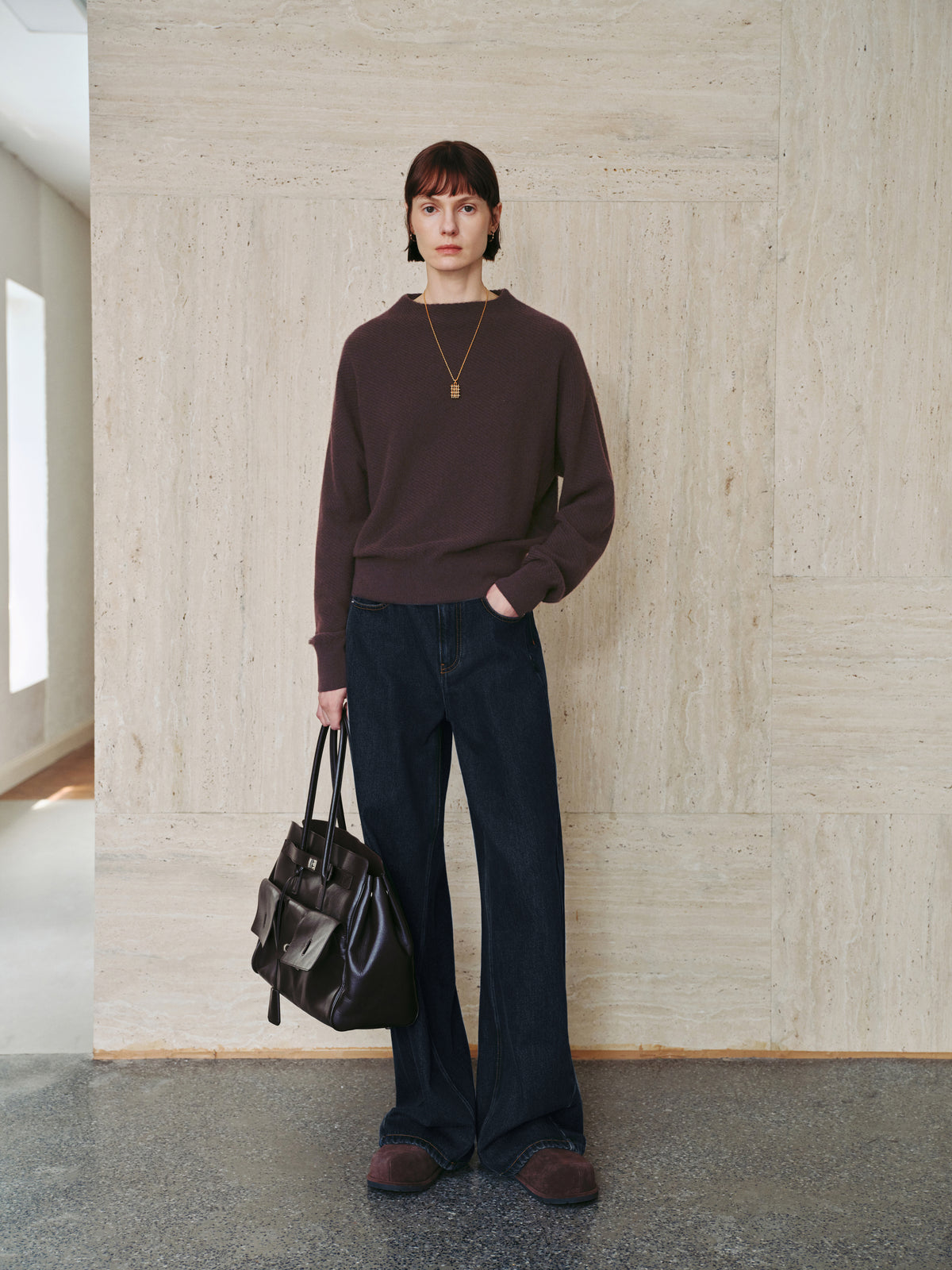 Textured Cashmere Wool Sweater