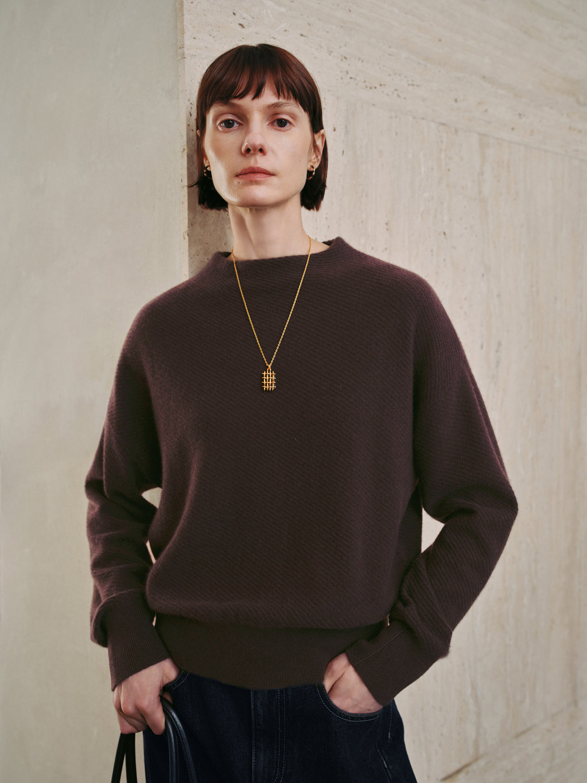 Textured Cashmere Wool Sweater