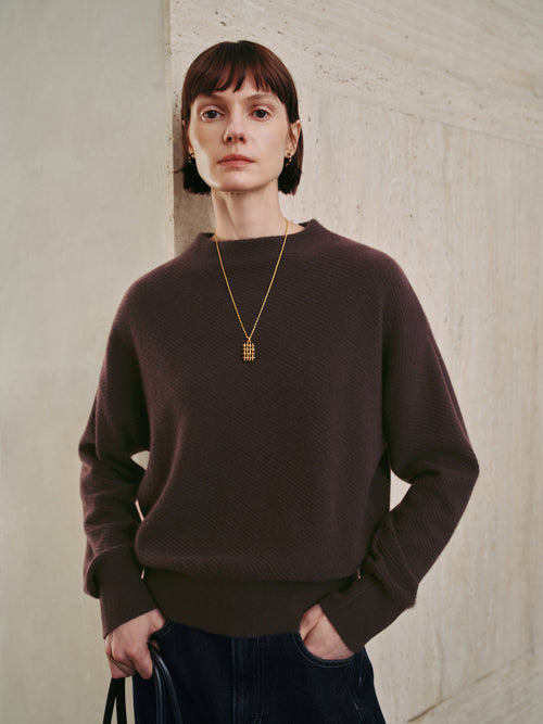 Load image 1 in gallery view. Textured Cashmere Wool Sweater