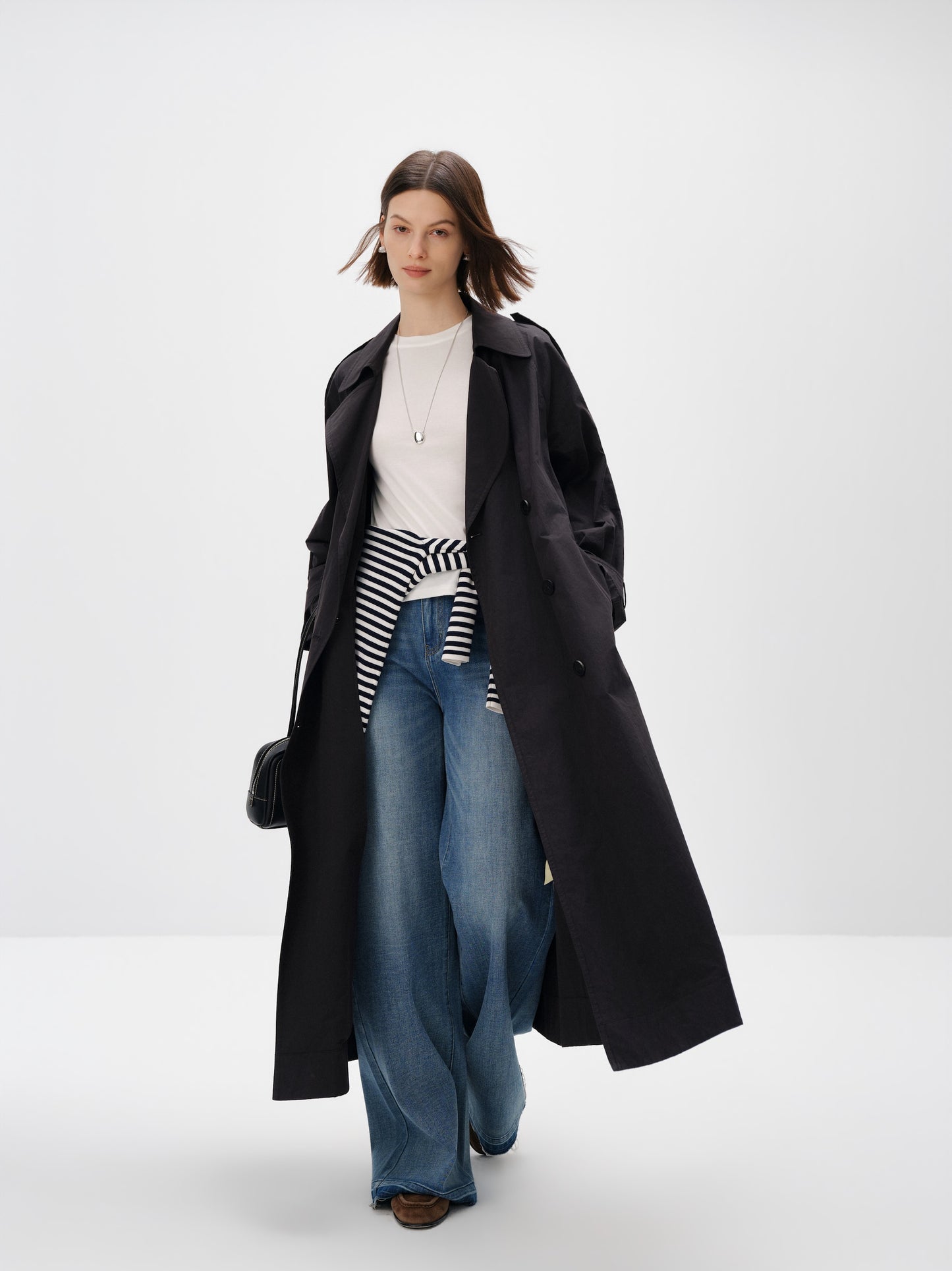 Classic Cotton Double-Breasted Trench Coat