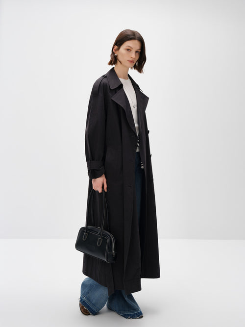 Load image 1 in gallery view. Classic Cotton Double-Breasted Trench Coat