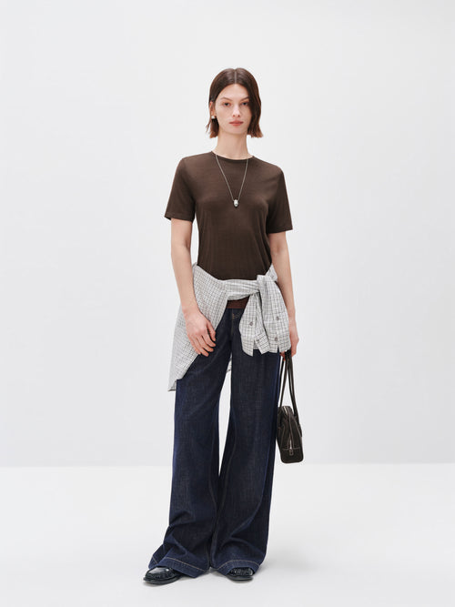 Load image 1 in gallery view. Wide-Leg Cotton Jeans