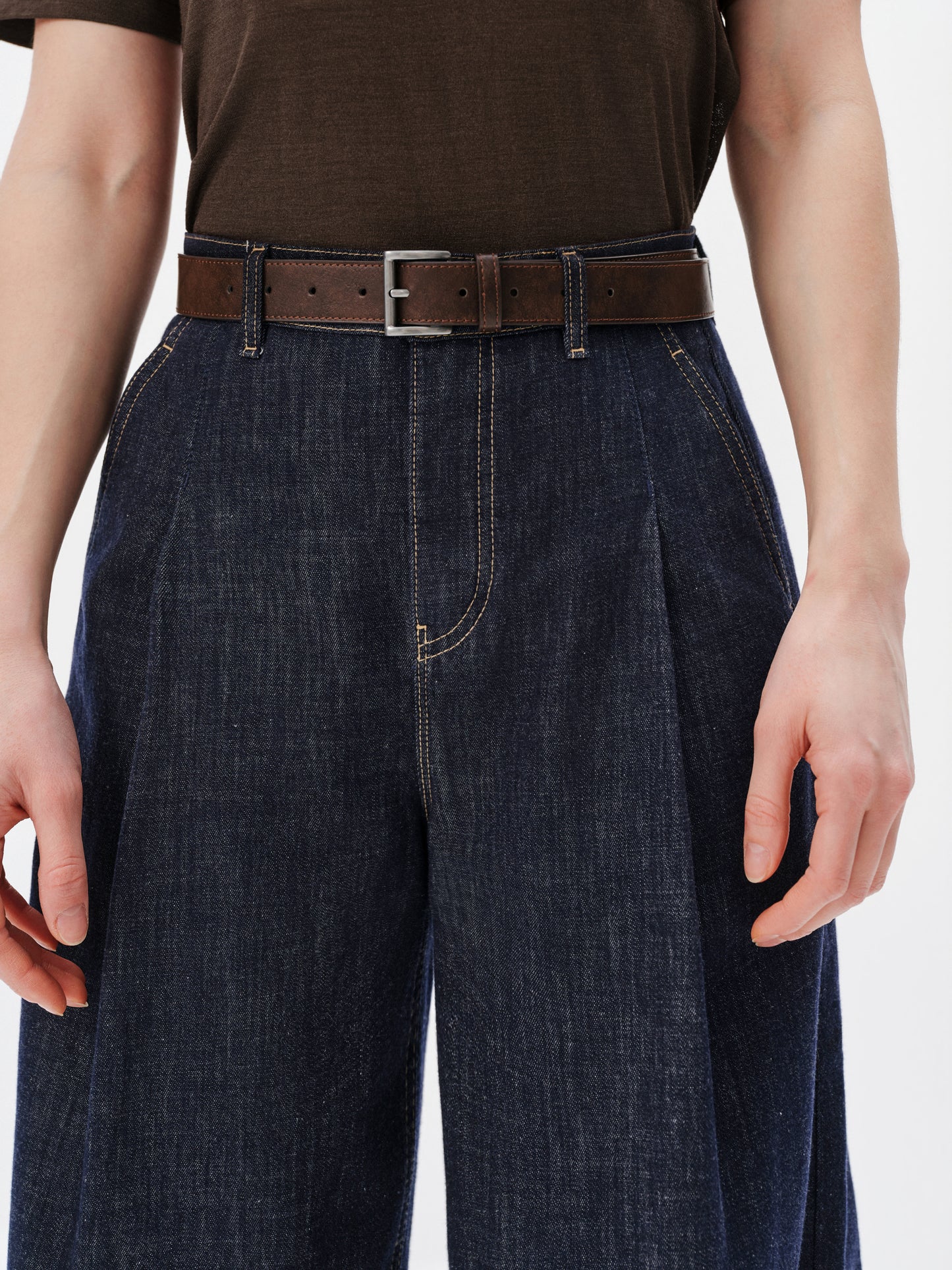 Wide-Leg Cotton Jeans