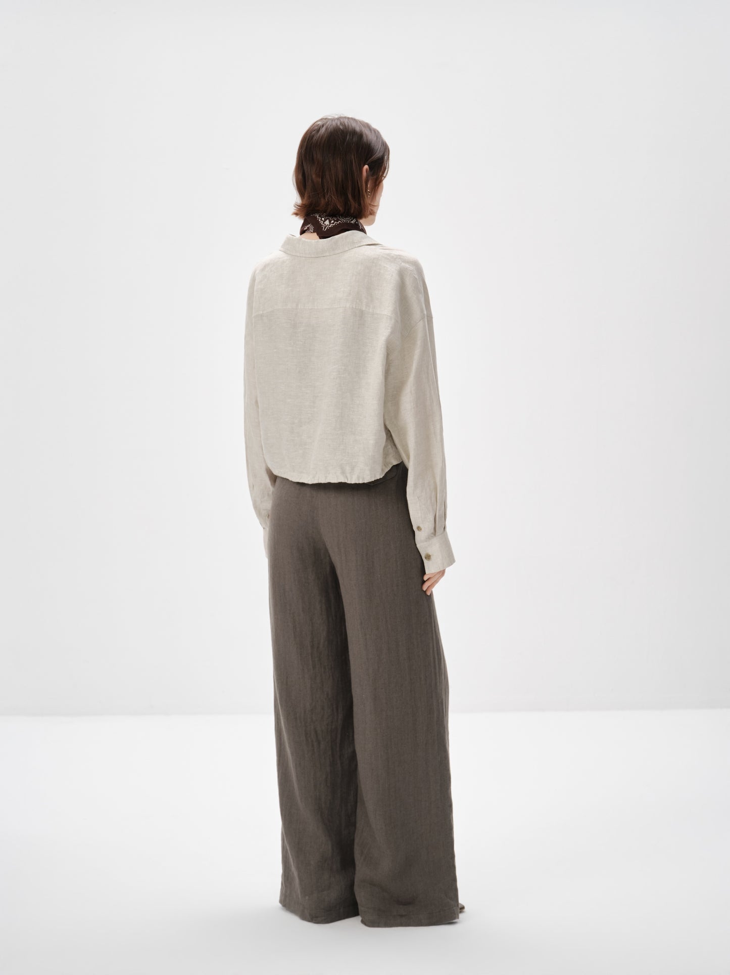 100% Linen Cropped Shirt