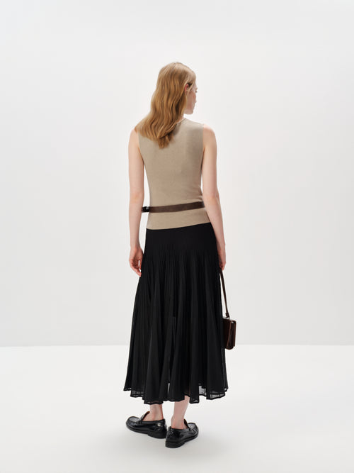 Load image 1 in gallery view. Crewneck Sleeveless Knit Tank