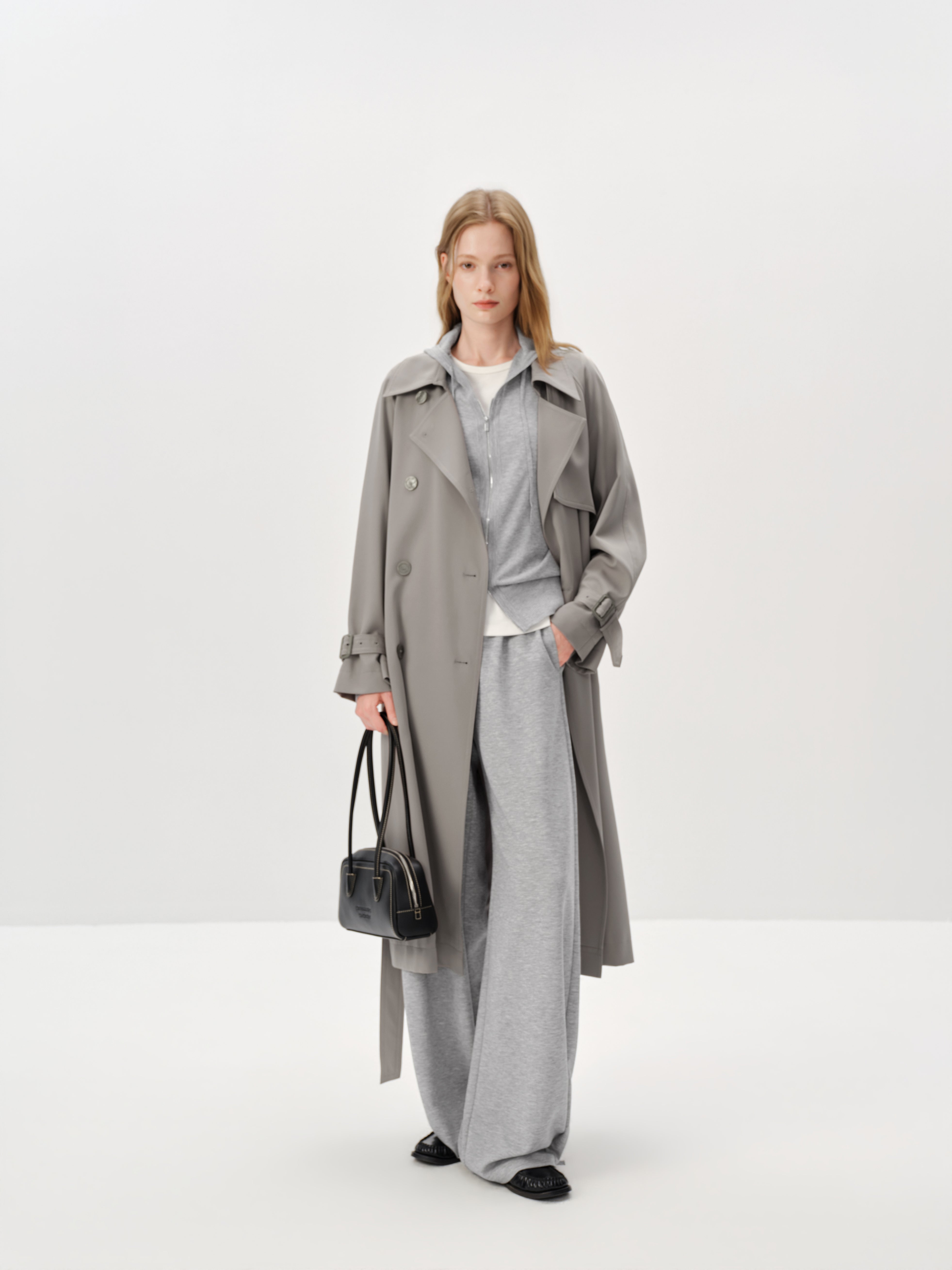 Sleek Midi Trench Coat