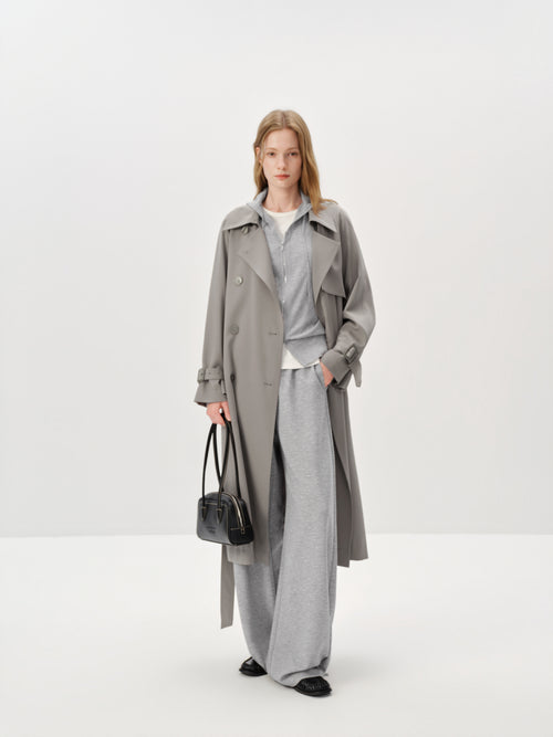 Load image 1 in gallery view. Sleek Midi Trench Coat