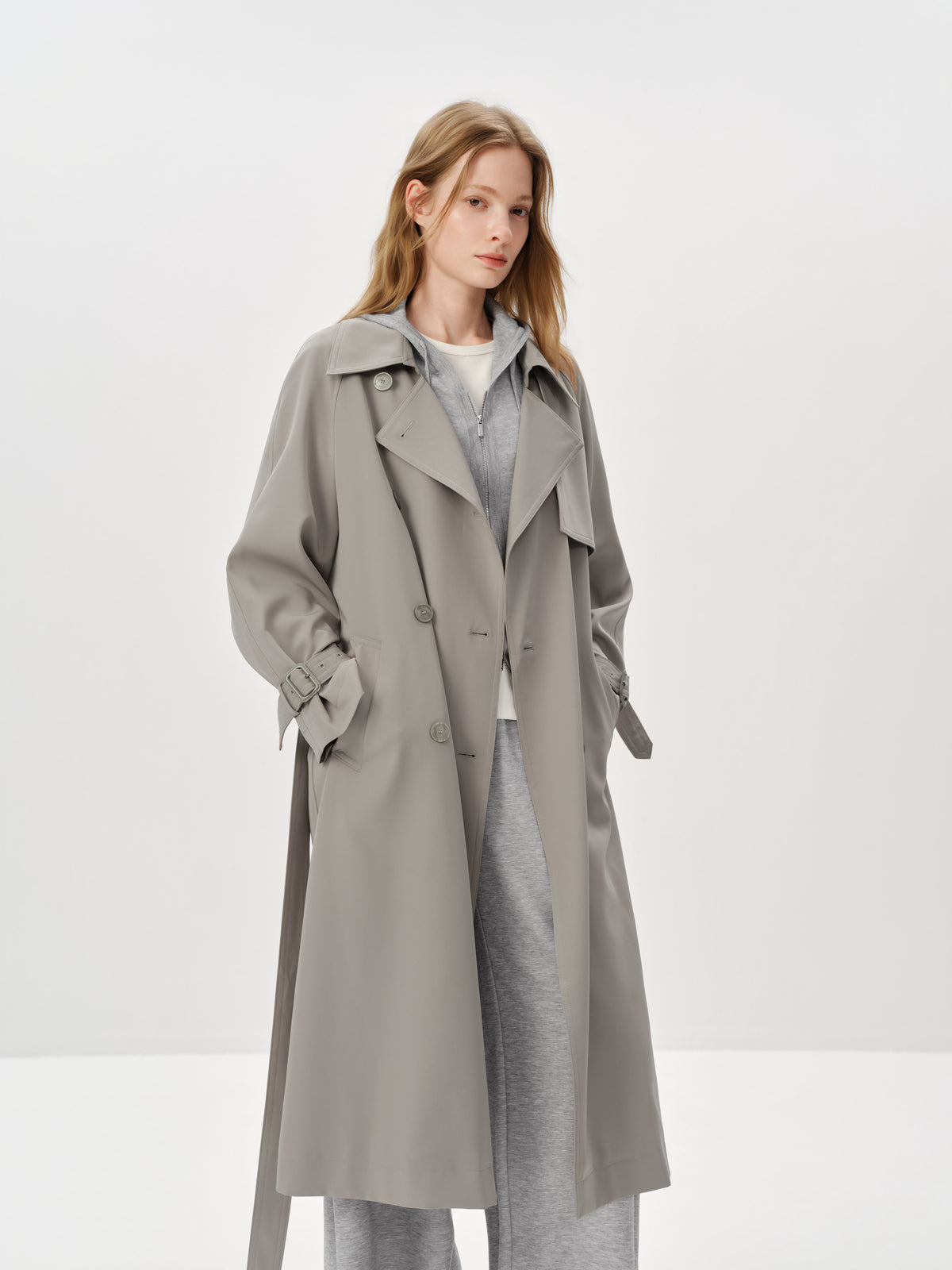 Sleek Midi Trench Coat