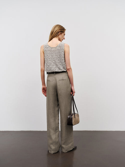 Load image 1 in gallery view. Relaxed Wide-Leg Linen Pants