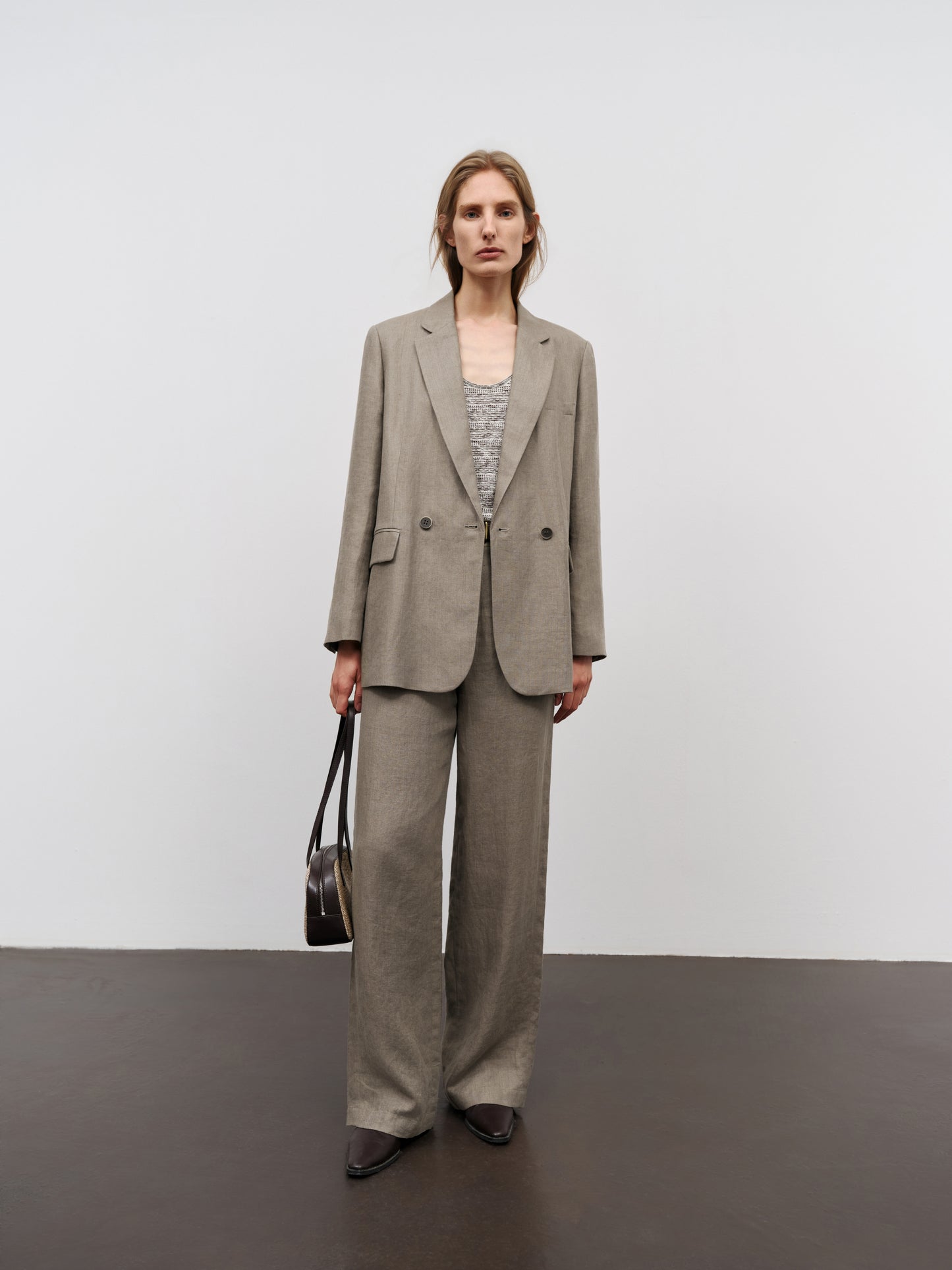 Linen Double-Breasted Blazer