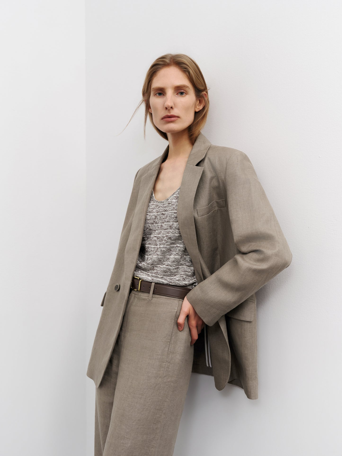 Linen Double-Breasted Blazer