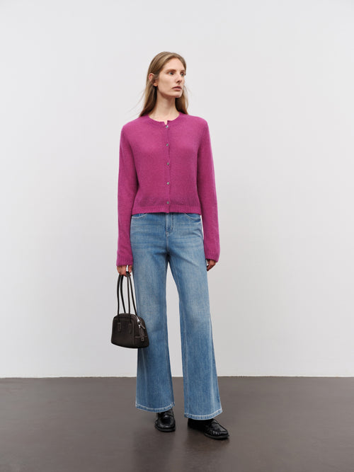 Load image 1 in gallery view. Silk-Cashmere Cardigan
