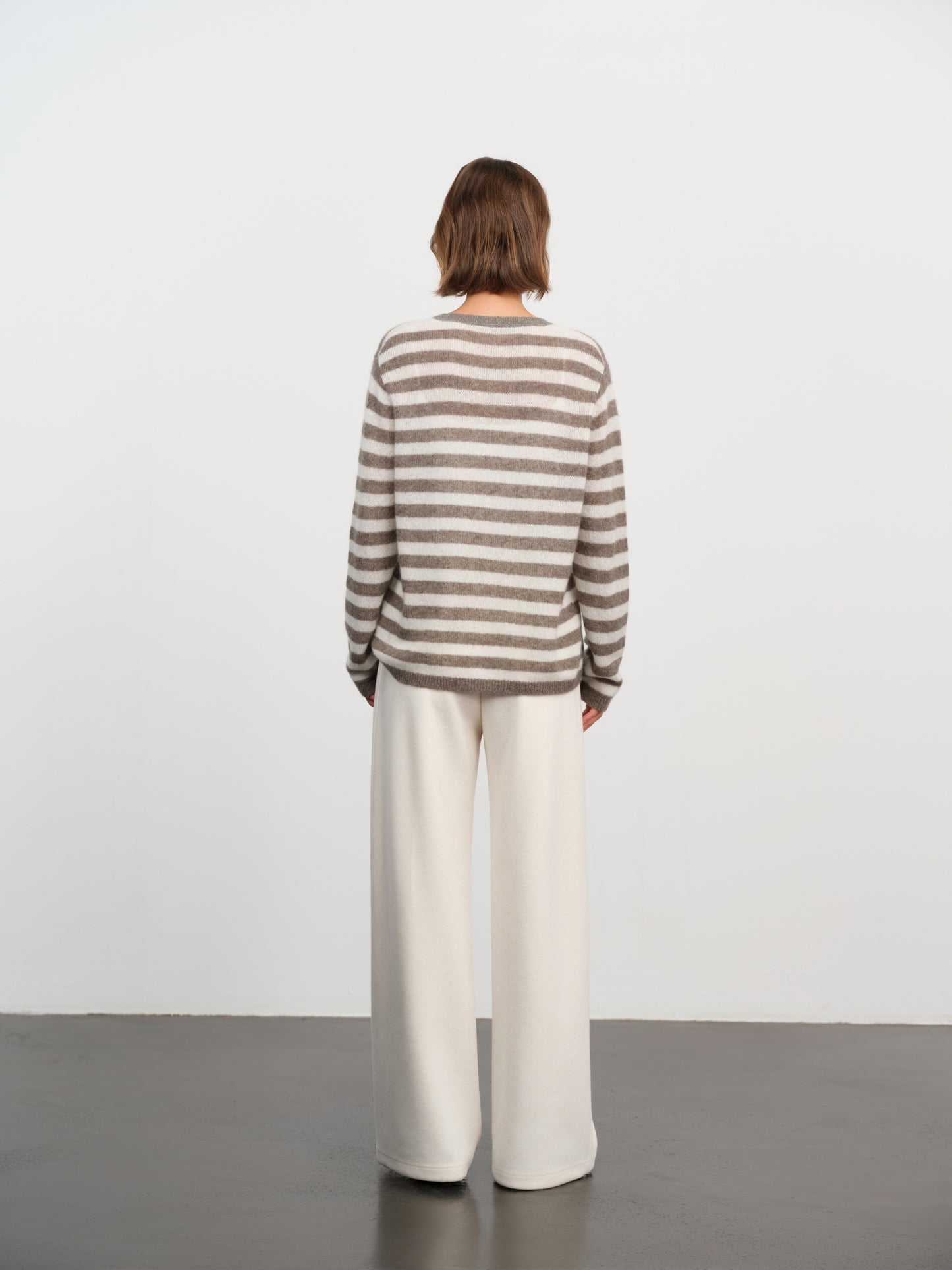 Striped Cashmere Crewneck Sweater