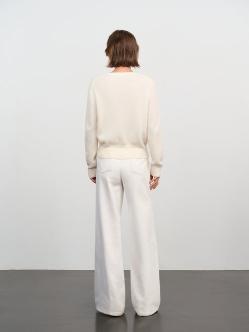 Load image 1 in gallery view. Cashmere-Silk Sequin Knit Cardigan