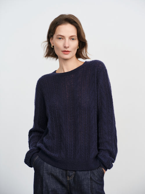 Load image 1 in gallery view. Lightweight Cashmere Crewneck Sweater