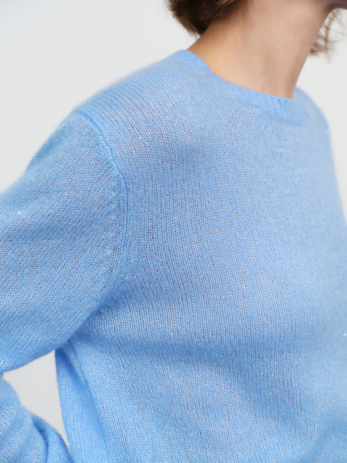 Load image 1 in gallery view. Lightweight Cashmere-Silk Crewneck Sweater