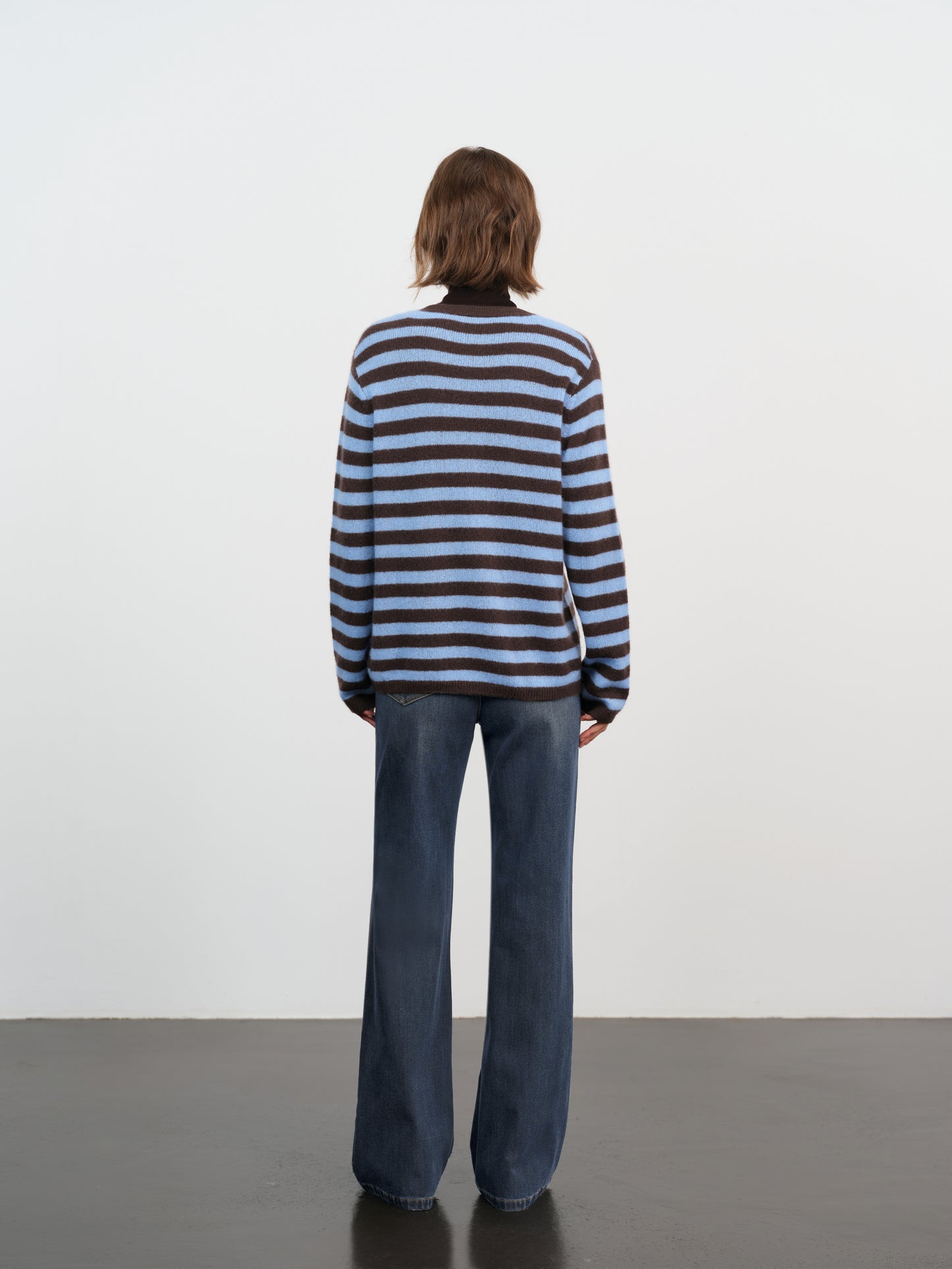 Striped Cashmere Crewneck Sweater