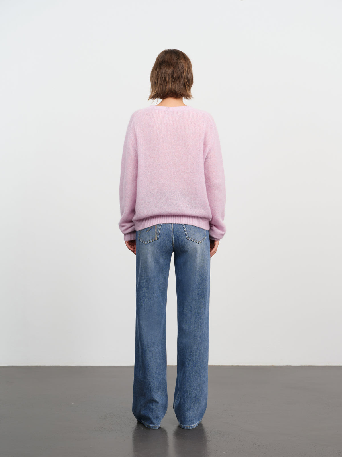 Lightweight Cashmere-Silk Crewneck Sweater