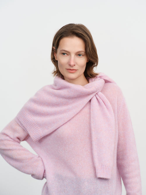 Load image 1 in gallery view. Lightweight Cashmere-Silk Crewneck Sweater