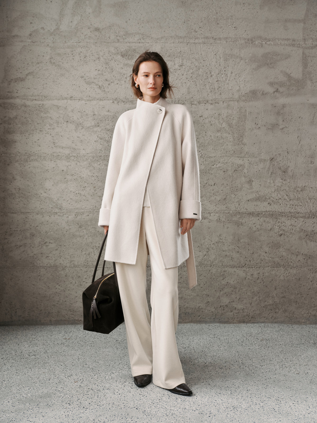 Belted Wool-Cashmere Coat