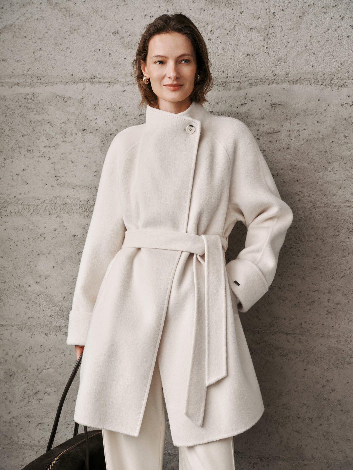 Belted Wool-Cashmere Coat