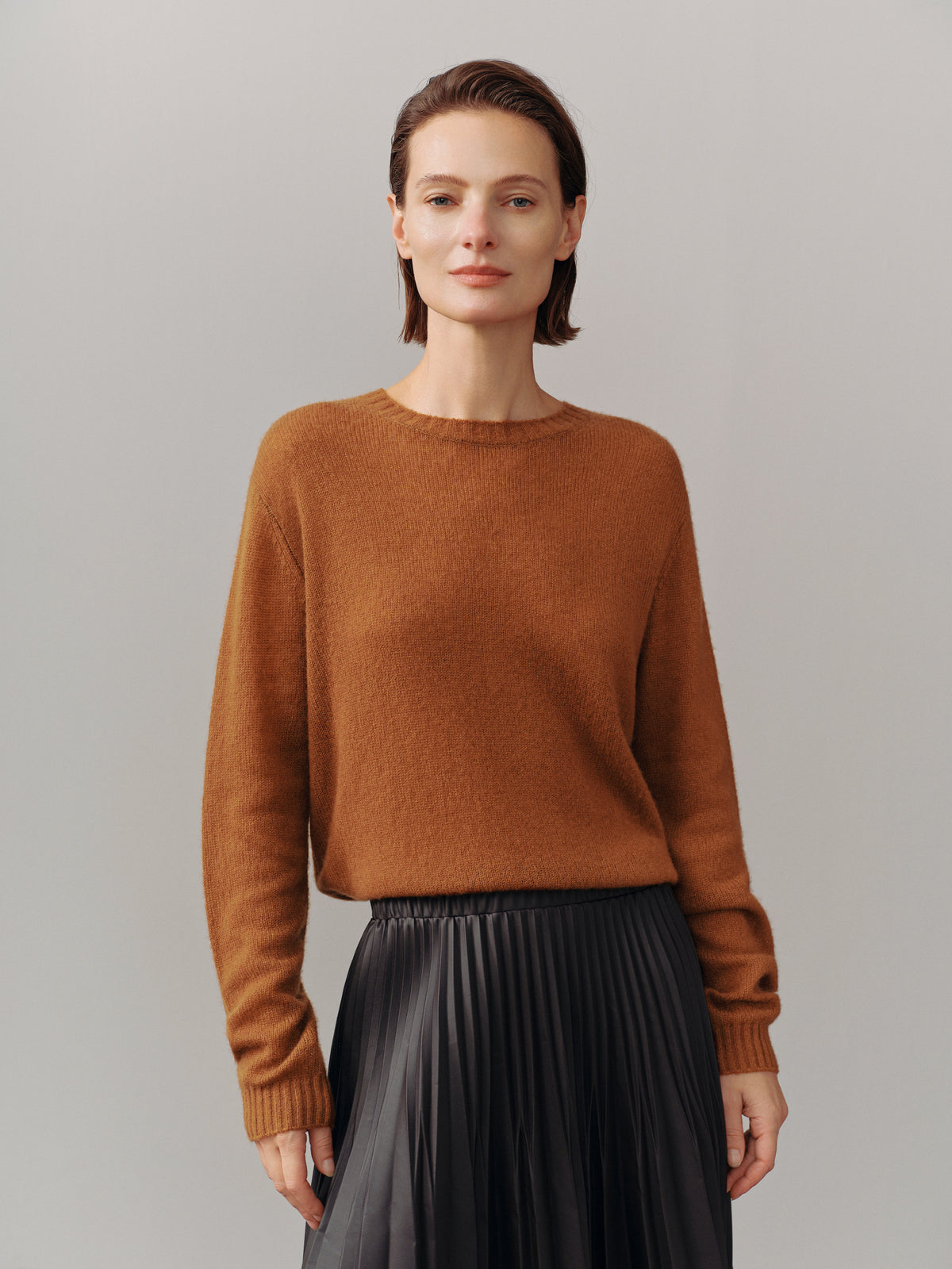 Lightweight Cashmere-Silk Crewneck Sweater