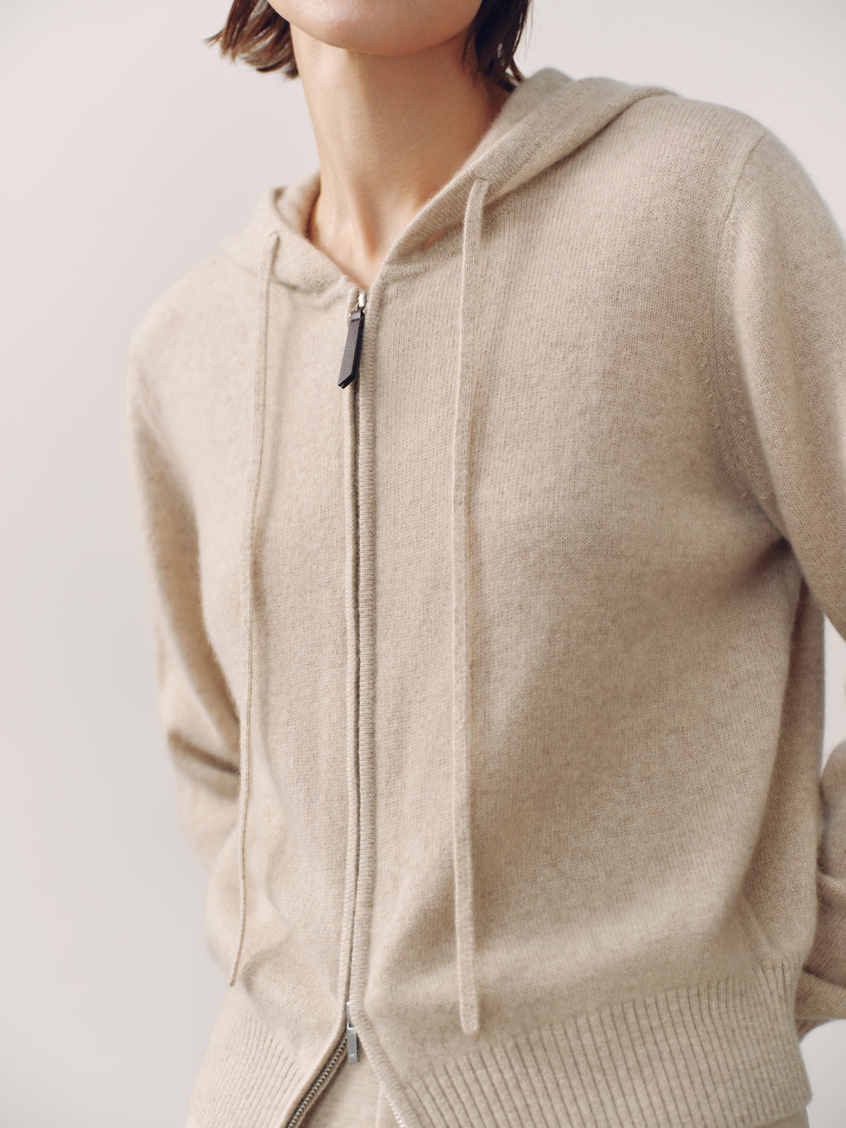 Relaxed Drop-Shoulder Cashmere Hoodie