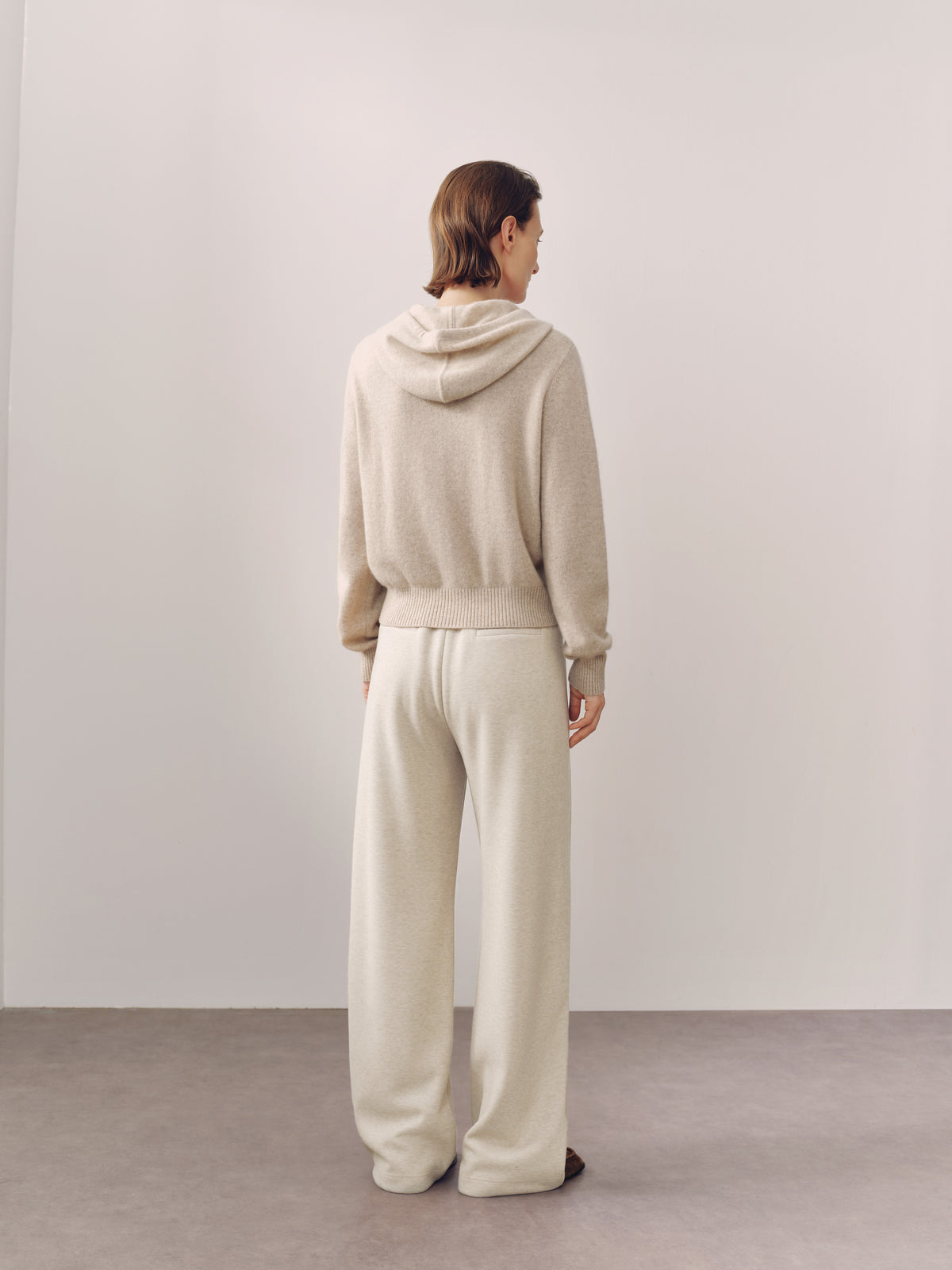 Relaxed Drop-Shoulder Cashmere Hoodie