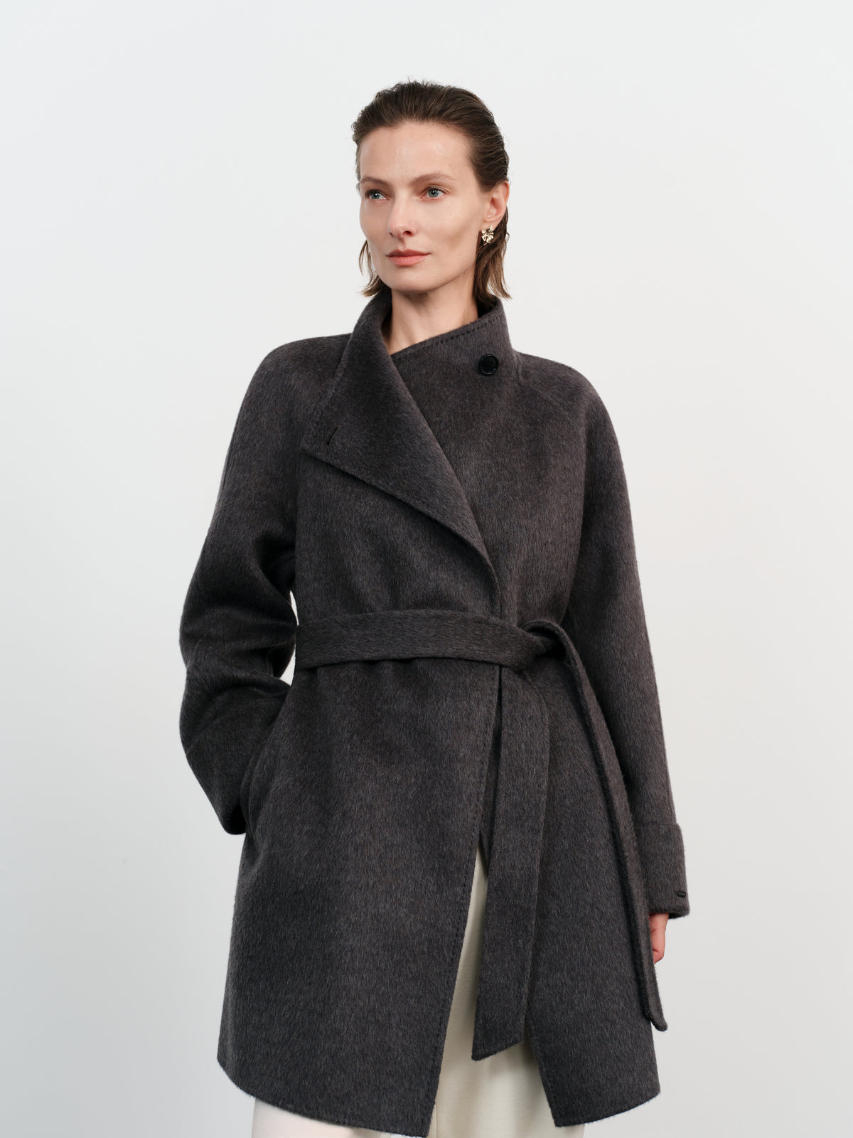 Belted Wool-Cashmere Coat