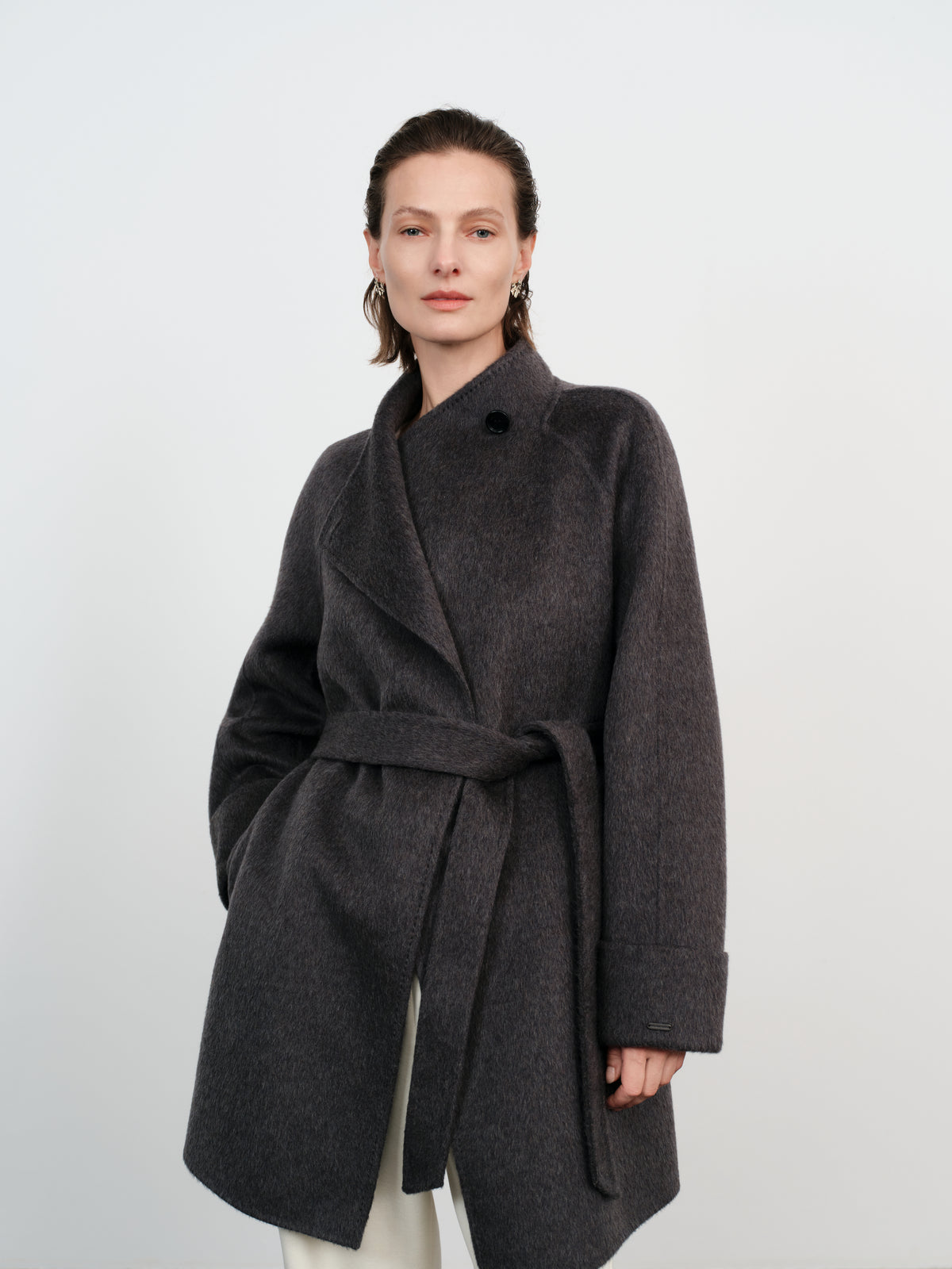 Belted Wool-Cashmere Coat