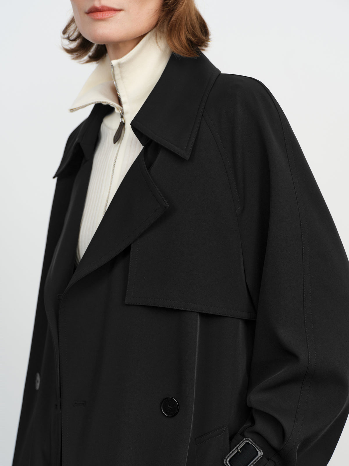 Sleek Midi Trench Coat