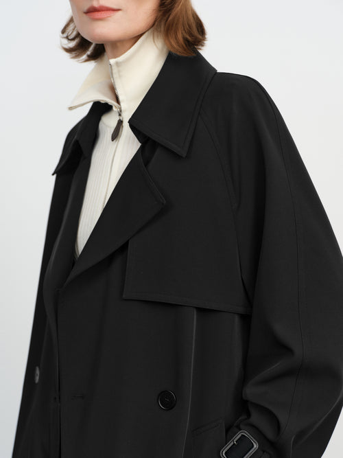 Load image 1 in gallery view. Sleek Midi Trench Coat