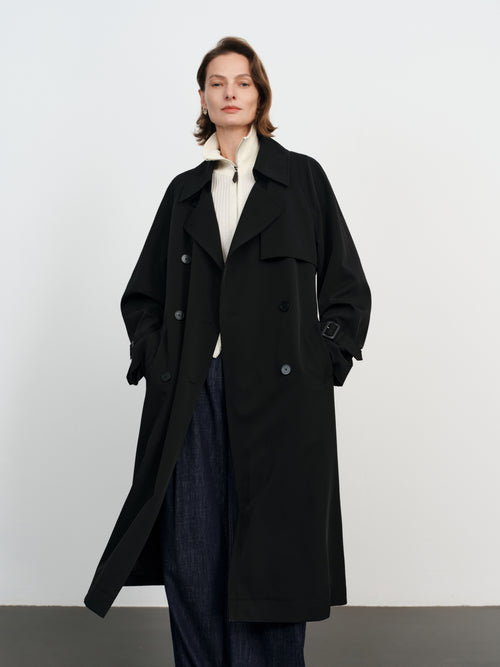 Load image 1 in gallery view. Sleek Midi Trench Coat