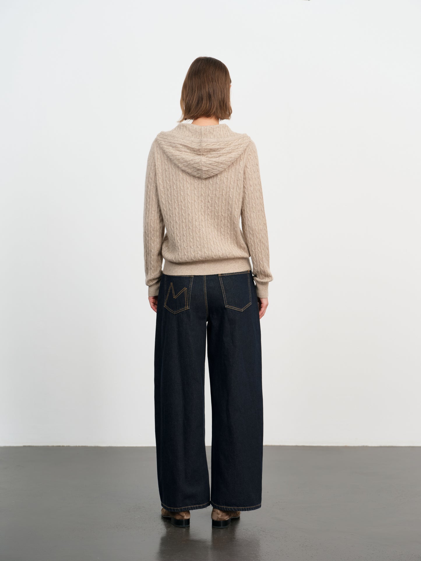 Cable-Knit Cashmere Zip Hoodie