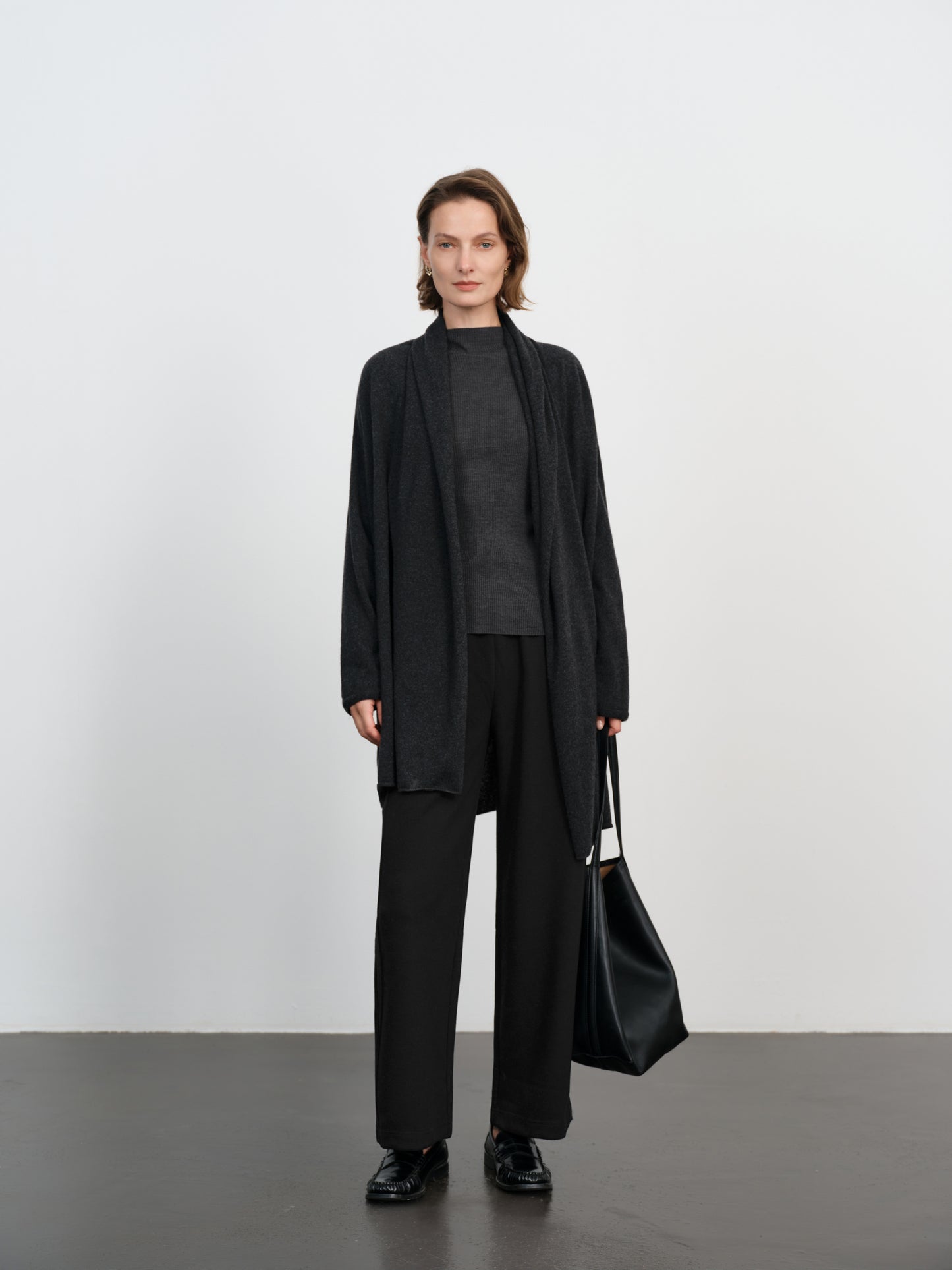 Pure Cashmere Open-Front Coatigan