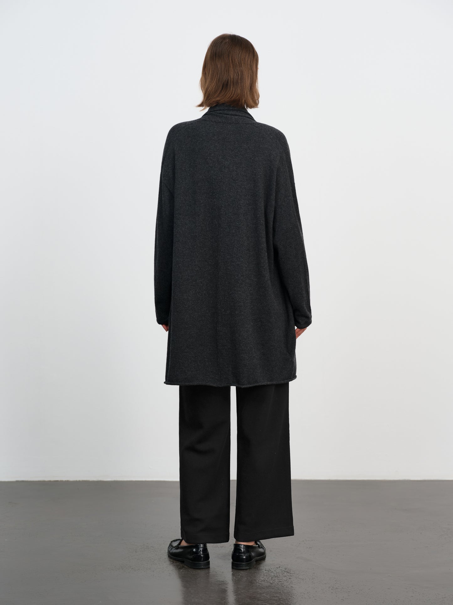 Pure Cashmere Open-Front Coatigan