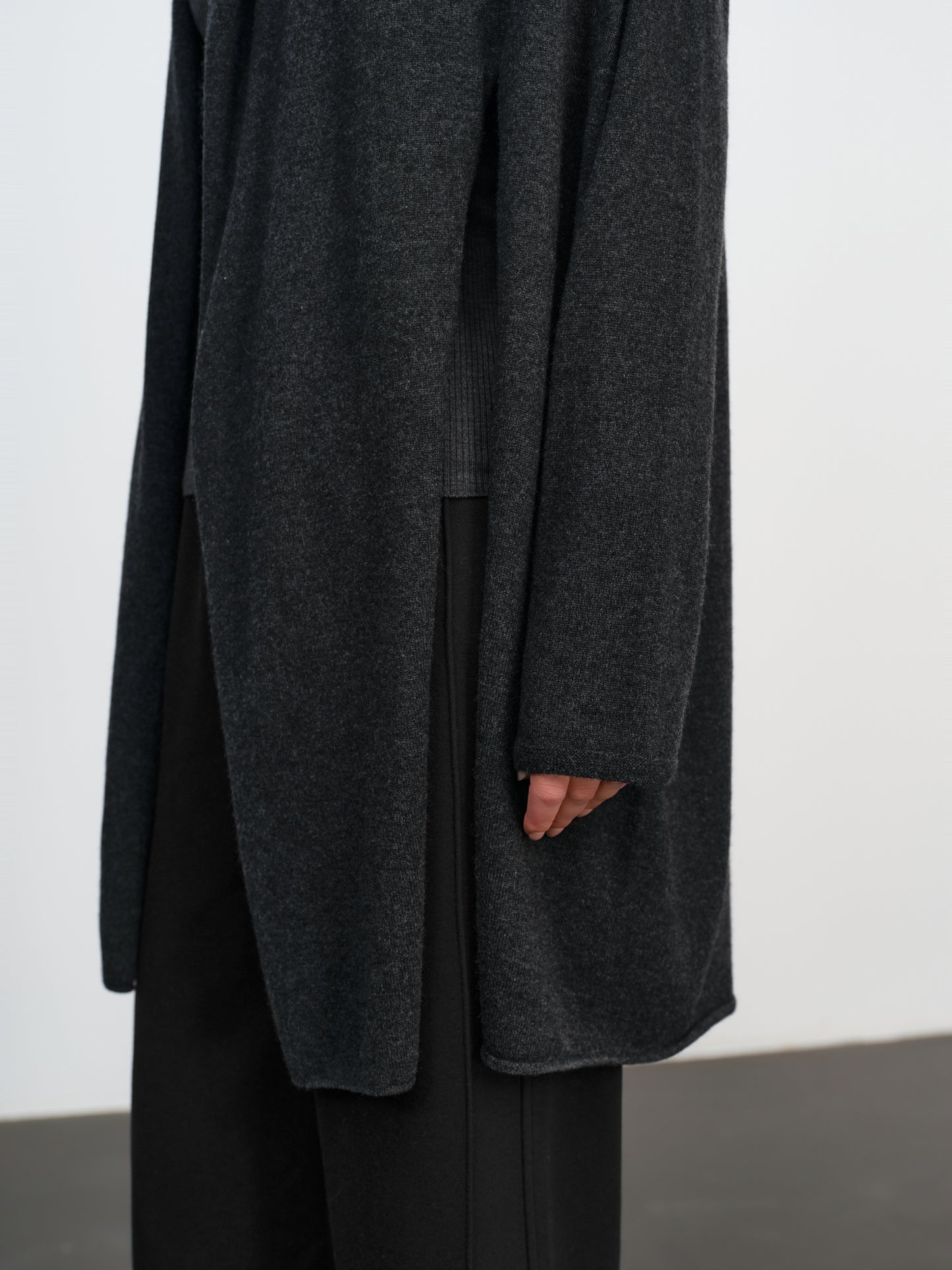 Pure Cashmere Open-Front Coatigan