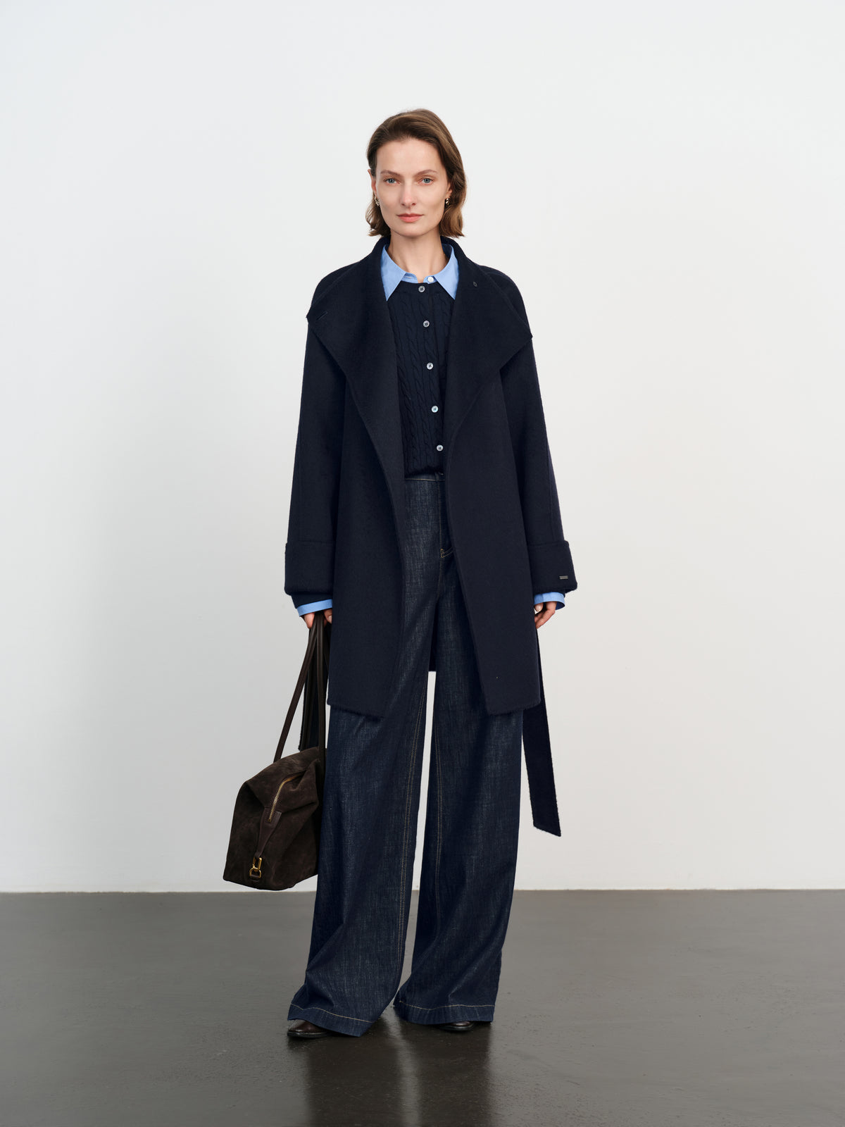 Belted Wool-Cashmere Coat