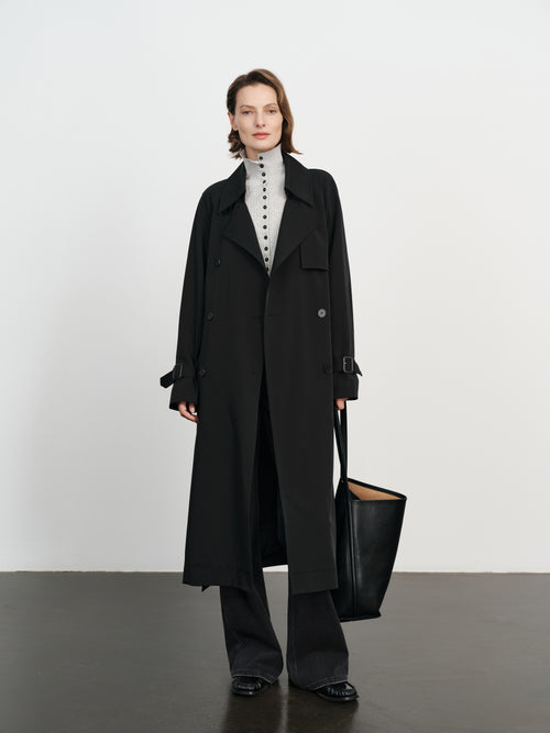 Load image 1 in gallery view. Relaxed Belted Trench Coat