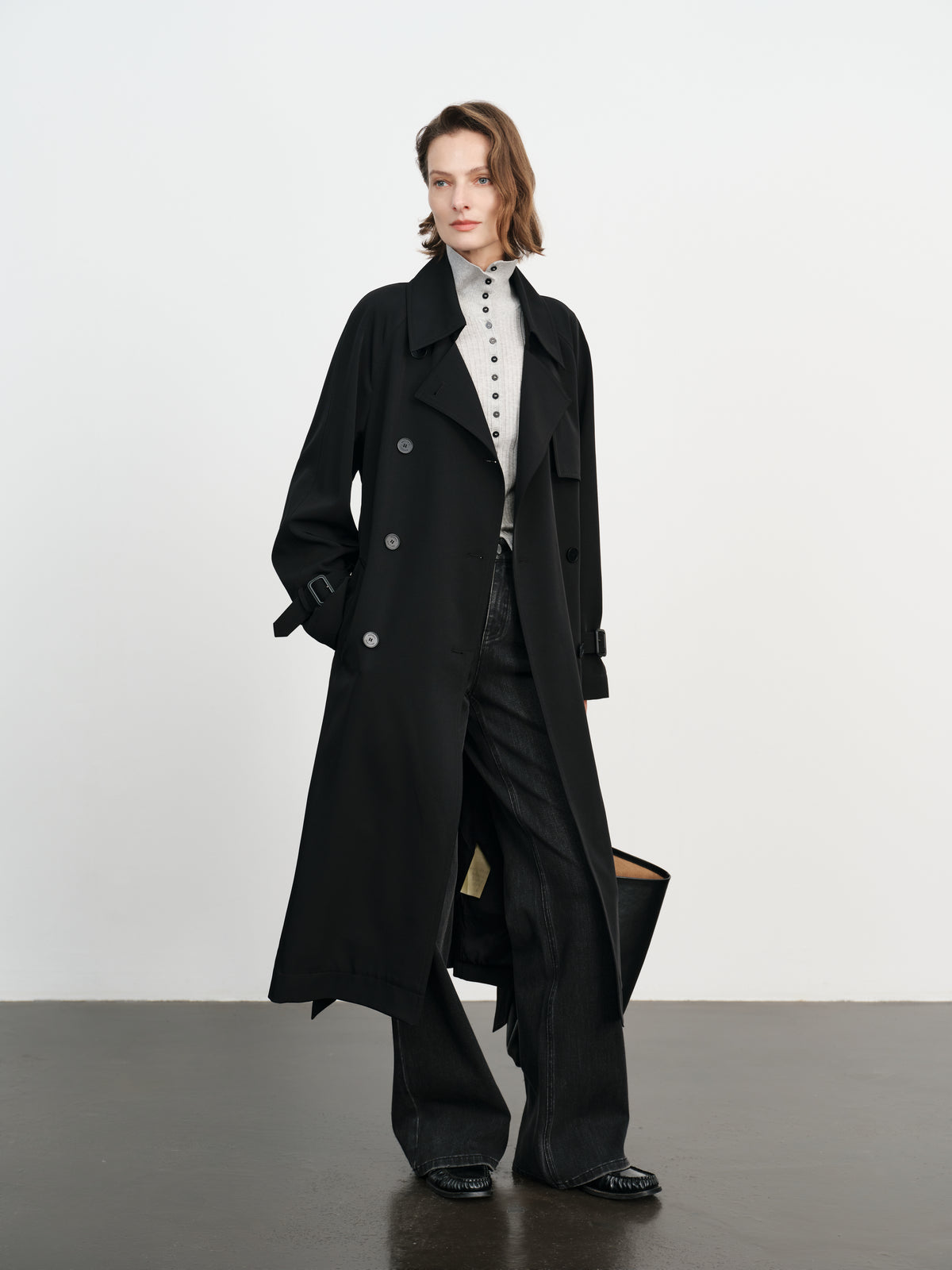 Sleek Midi Trench Coat