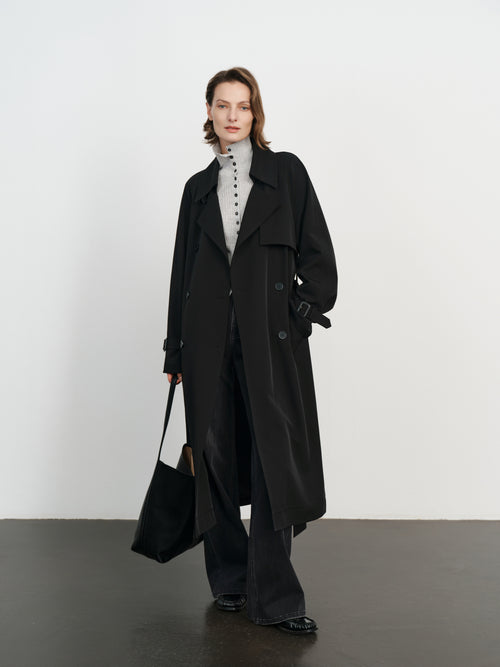 Load image 1 in gallery view. Relaxed Belted Trench Coat