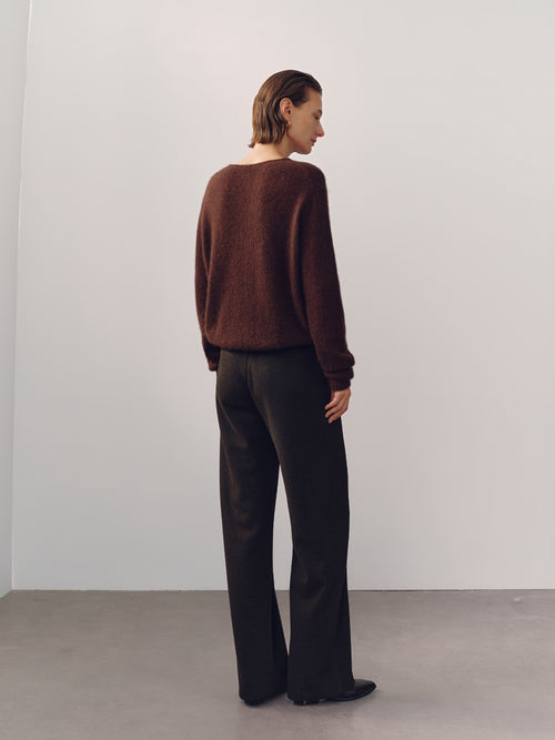 Load image 1 in gallery view. Lightweight Cashmere-Silk Crewneck Sweater