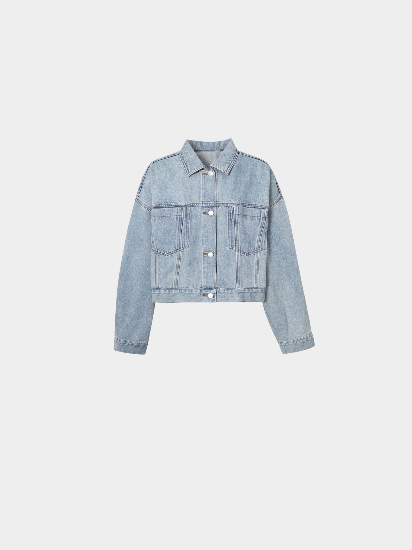 Washed Cotton Denim Trucker Jacket