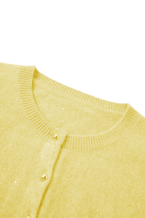 Load image 1 in gallery view. Cashmere-Silk Sequin Knit Cardigan