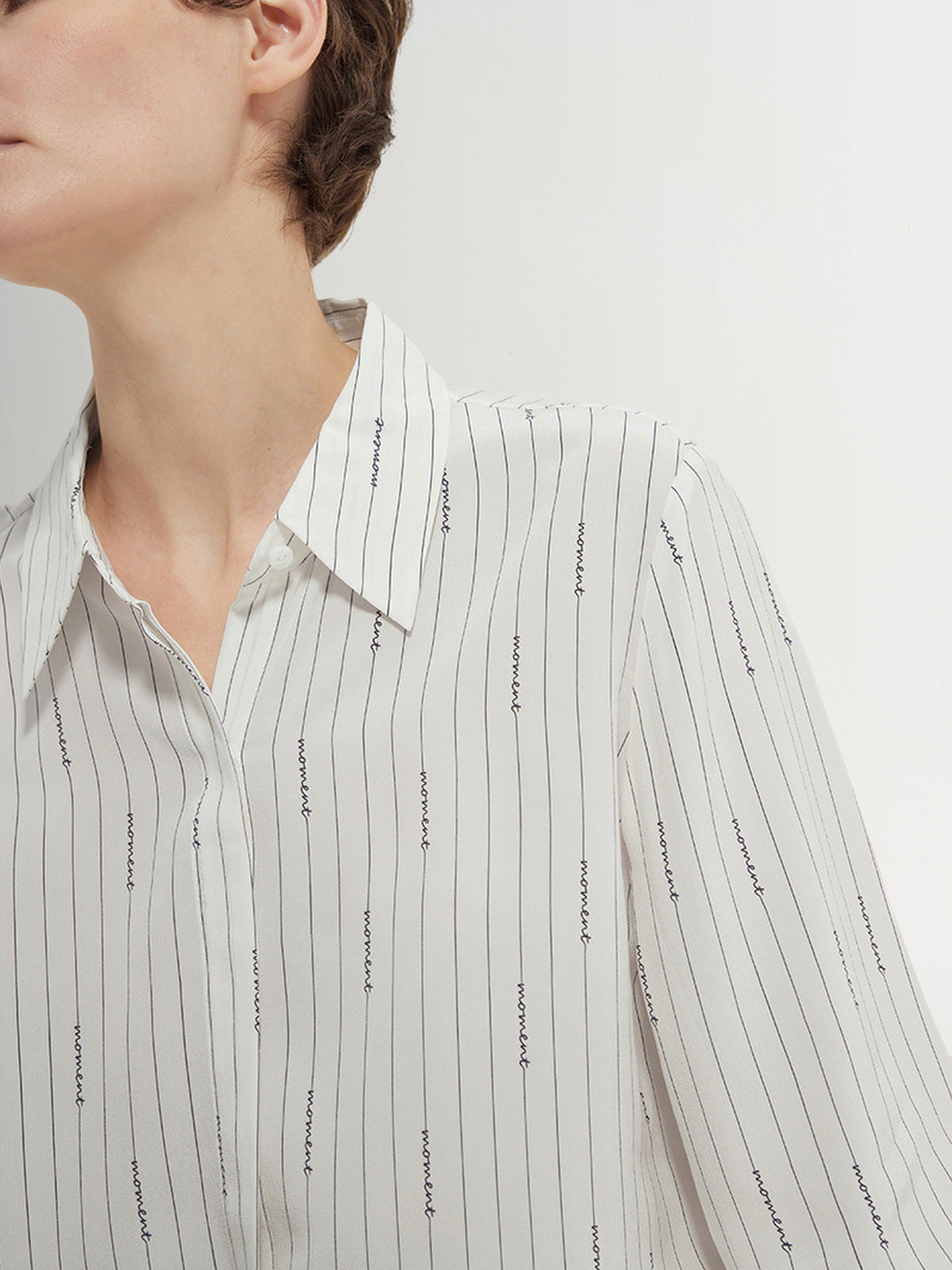 Stripe Pure Silk Shirt
