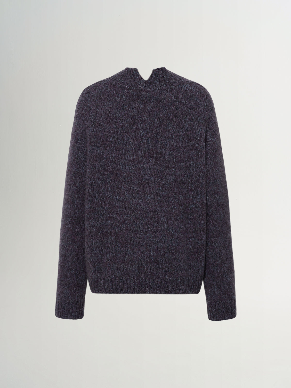 Deep Navy Crewneck Silk-Cashmere Sweater