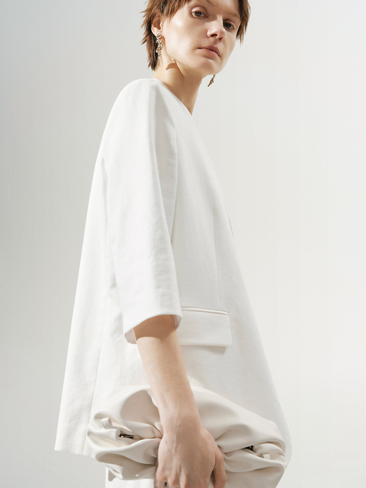 Quarter Sleeves Lyocell Blazer