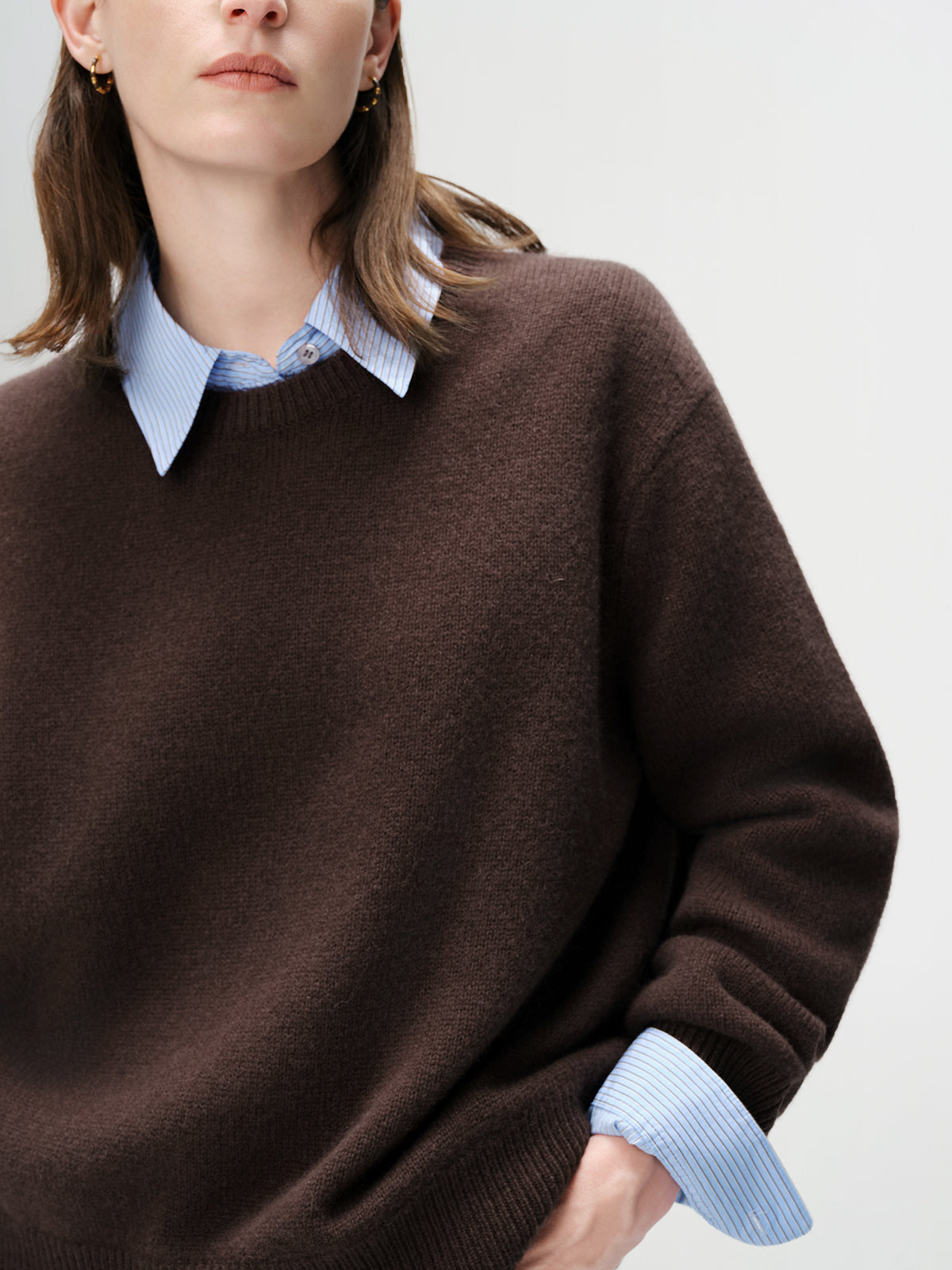 Wool Cashmere Blend Back Animal Graphic Sweater