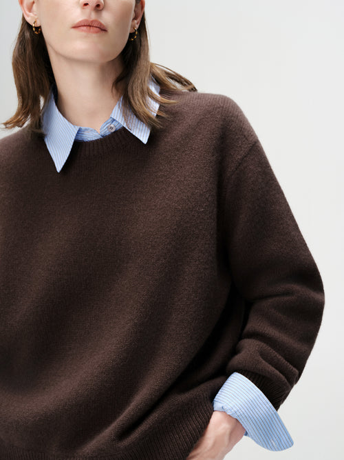 Load image 1 in gallery view. Wool Cashmere Blend Back Animal Graphic Sweater