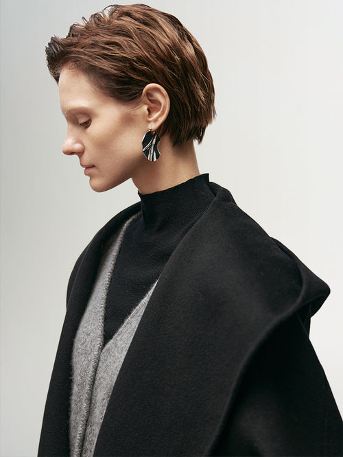 Load image 1 in gallery view. 100% Australian Merino Wool Hooded Coat - MEILLEUR MOMENT OFFICIAL STORE NEW YORK 